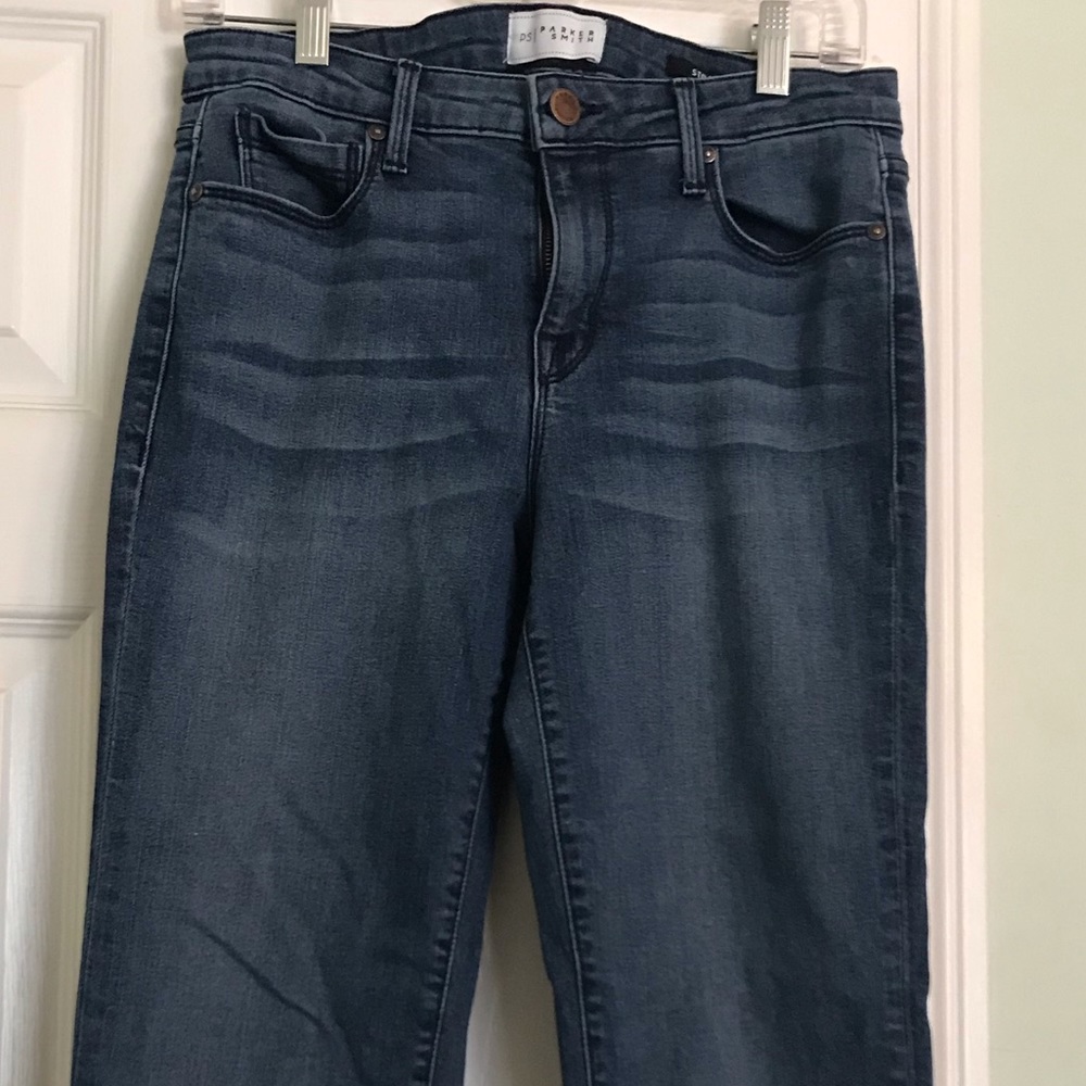 Parker Smith cropped fringed leg jeans.